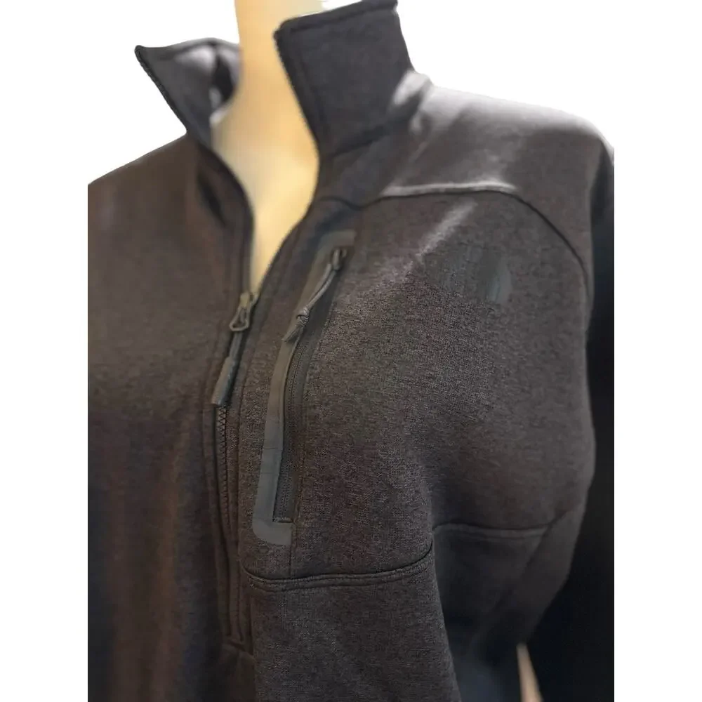 The North Face 1/2 zip jacket . black size large .,